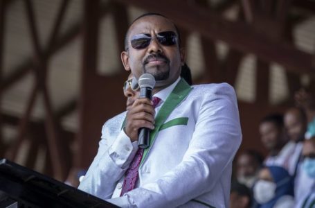 Le Premier ministre éthiopien Abiy Ahmed à Jimma en Ethiopie, le 2 juin 2021. (MULUGETA AYENE / AP / SIPA)