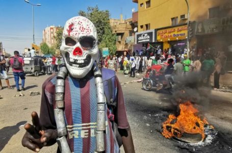 Un manifestant masqué lors d’une manifestation contre le pouvoir militaire le 9 janvier 2022 dans la capitale soudanaise Khartoum
afp.com 